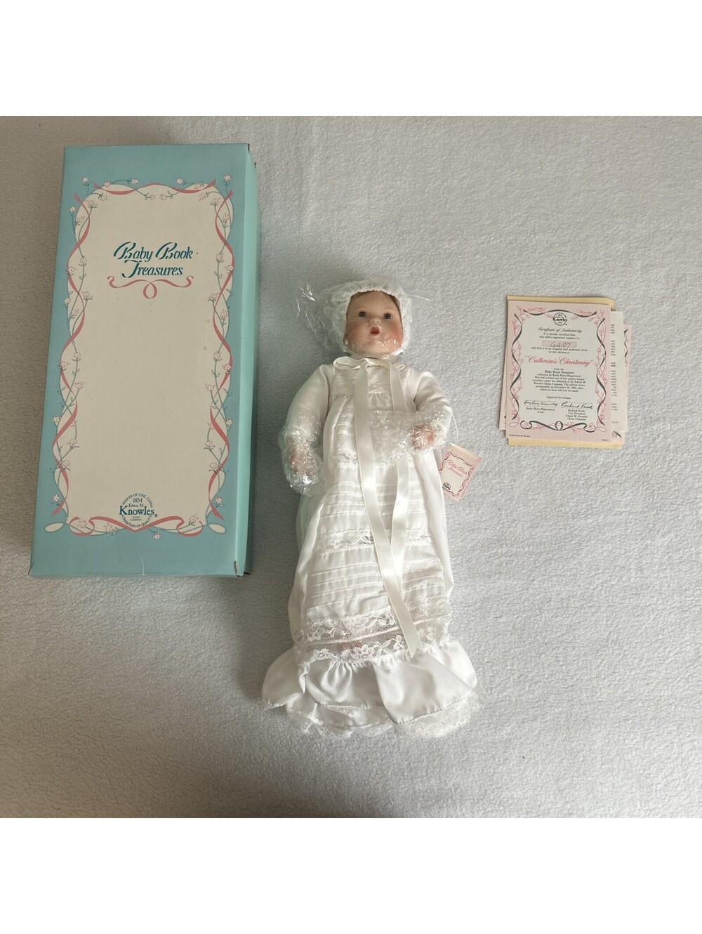 Edwin Knowles "Catherine's Christening " 14" Baby Doll/Without Blanket New